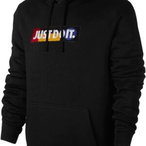 Nike Just Do It Box Logo Hoodie Black Men’s Size Medium